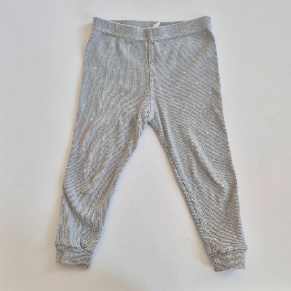 Quincy Mae 2-3yr Teal Ribbed Legging Pants